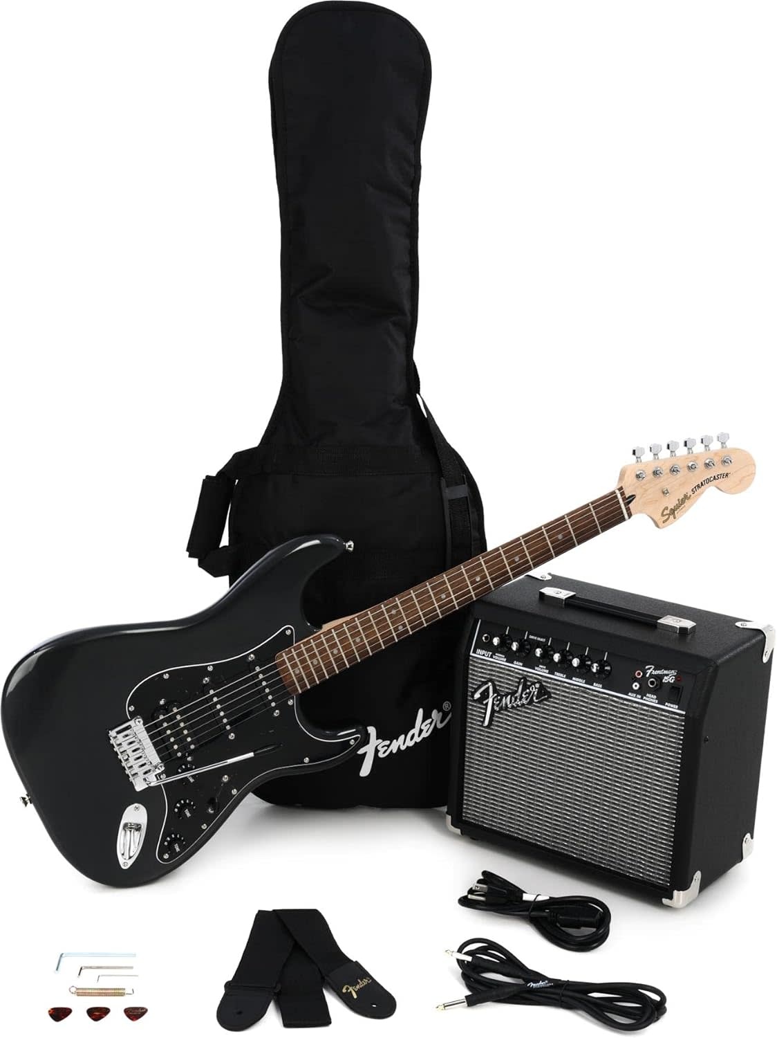 Squier Affinity Stratocaster HSS Electric Guitar Pack - Charcoal