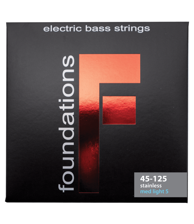 SIT Foundations Stainless Steel 5-String Bass Guitar Strings - Light - 45-125