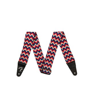 Fender Accessories Fender Retro Ripple Red Poly Guitar Strap