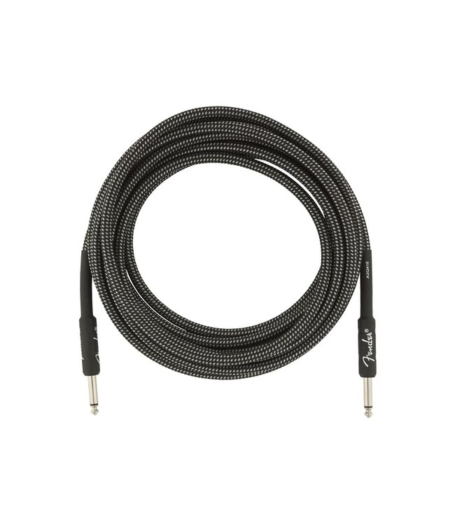 Fender Professional Series Straight to Straight Instrument Cable - 15 foot Gray Tweed