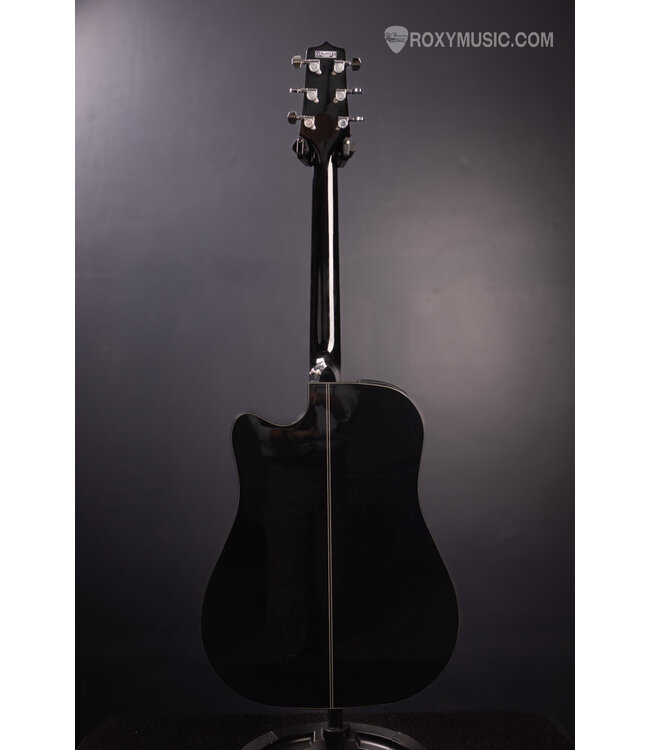 GD30 Cutaway Black Dreadnought Acoustic Electric Guitar