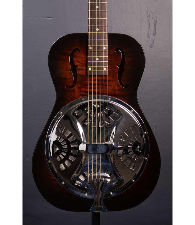 Used 1999 Dobro F-60 Roundneck Resonator Guitar with Case