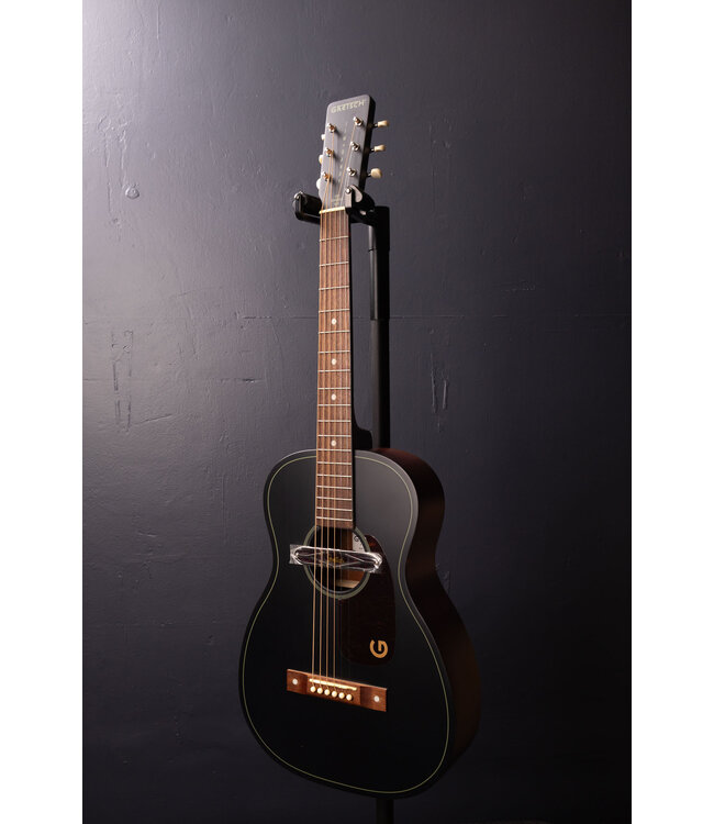Jim Dandy Deltoluxe Parlor Acoustic-Electric Guitar - Black