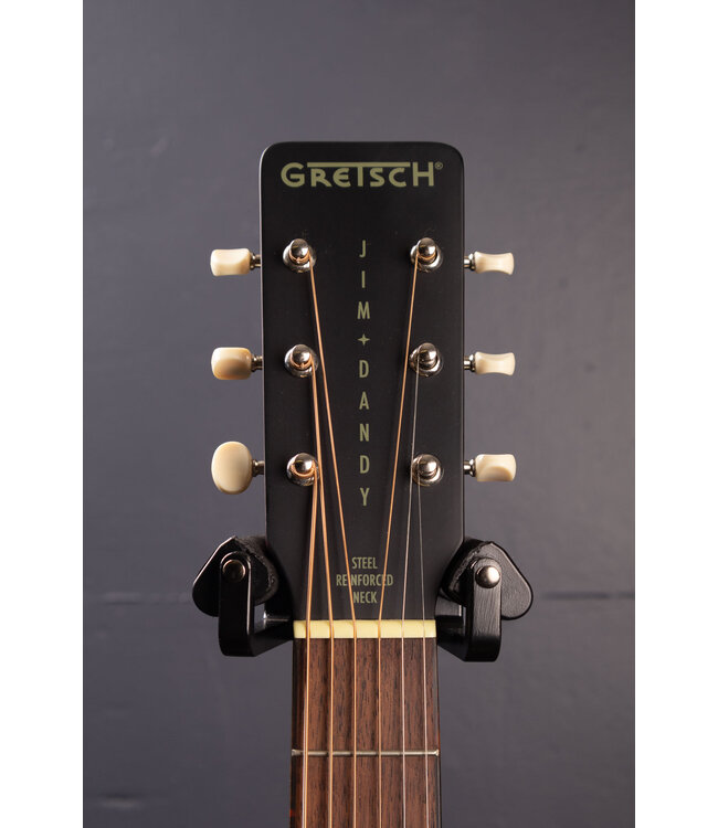 Jim Dandy Deltoluxe Parlor Acoustic-Electric Guitar - Black