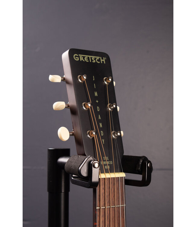 Jim Dandy Deltoluxe Parlor Acoustic-Electric Guitar - Black