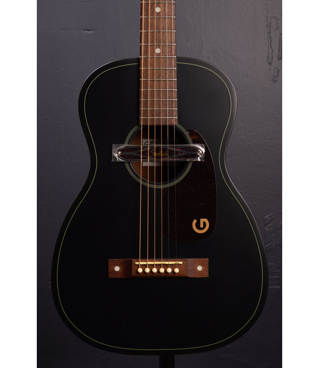 Jim Dandy Deltoluxe Parlor Acoustic-Electric Guitar - Black