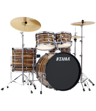 Tama Imperialstar IE52C 5-piece Complete Drum Set with Snare Drum and Meinl Cymbals - Coffee Teak Wrap