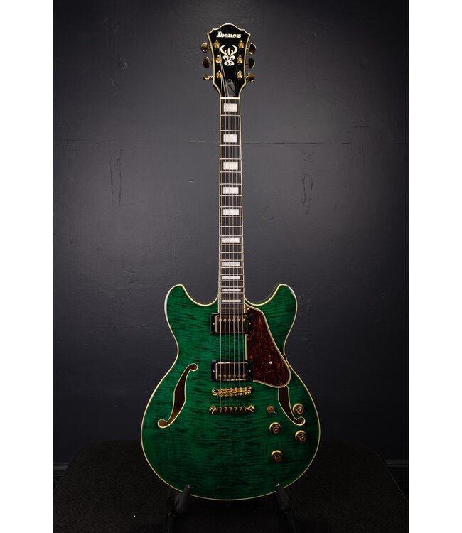 Artcore Expressionist AS93FM Semi-hollow Electric Guitar - Transparent Moss Green