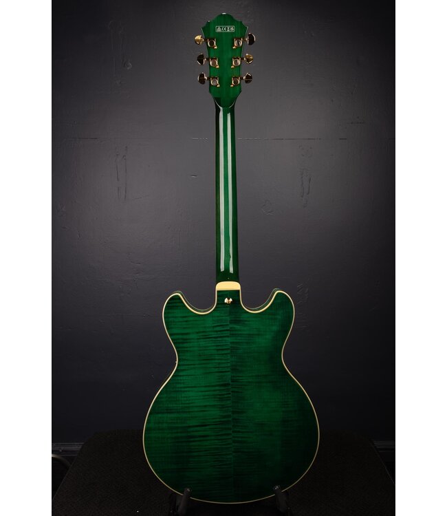 Artcore Expressionist AS93FM Semi-hollow Electric Guitar - Transparent Moss Green