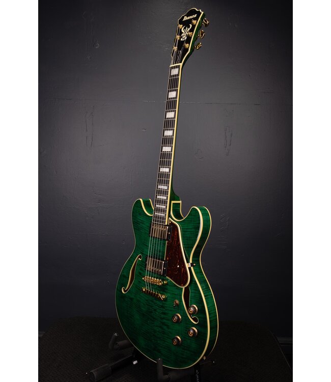 Artcore Expressionist AS93FM Semi-hollow Electric Guitar - Transparent Moss Green