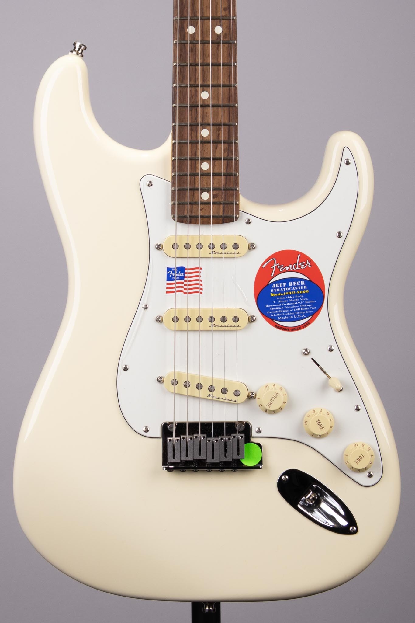 FENDER JEFF BECK SIGNATURE STRAT OLYMPIC WHITE ELECTRIC GUITAR