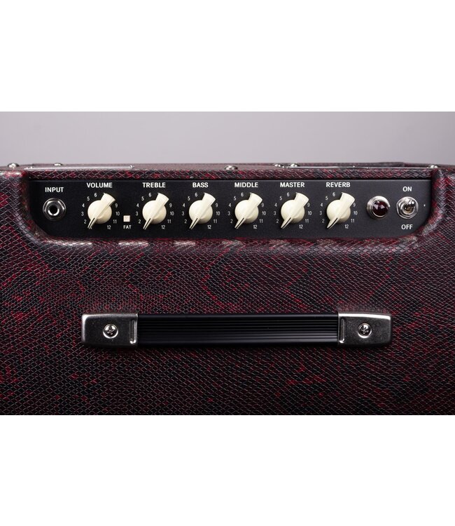 Fender Limited Edition Blues Junior IV Tube Combo Amp - Red Snakeskin, 15-watt with Footswitch