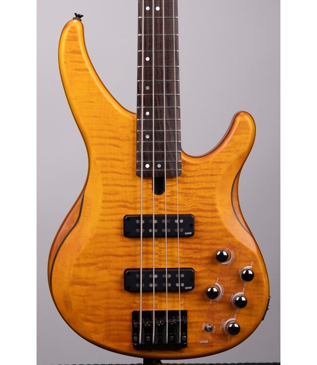 Yamaha TRBX604FM 4-string Bass Guitar - Matte Amber
