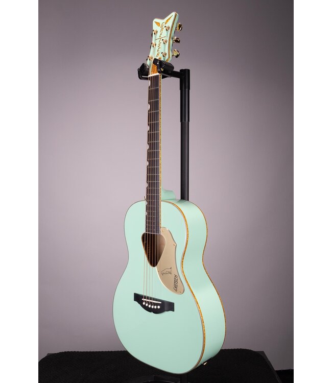Gretsch G5021E Rancher Penguin Parlor Acoustic/Electric – Mint Metallic, Laurel Fingerboard