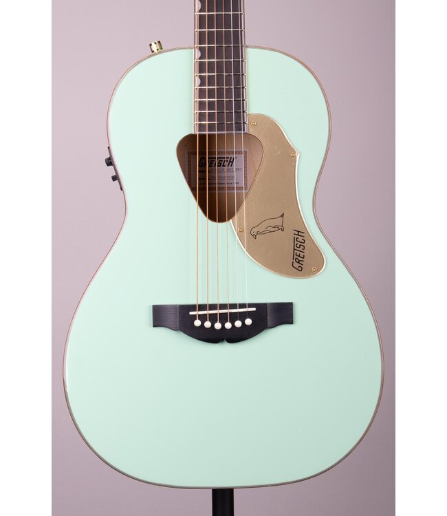 Gretsch G5021E Rancher Penguin Parlor Acoustic/Electric – Mint Metallic, Laurel Fingerboard
