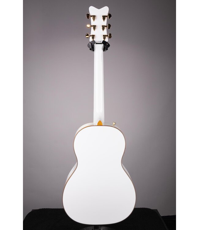 G5021WPE Rancher Penguin Parlor Acoustic-Electric Guitar - White