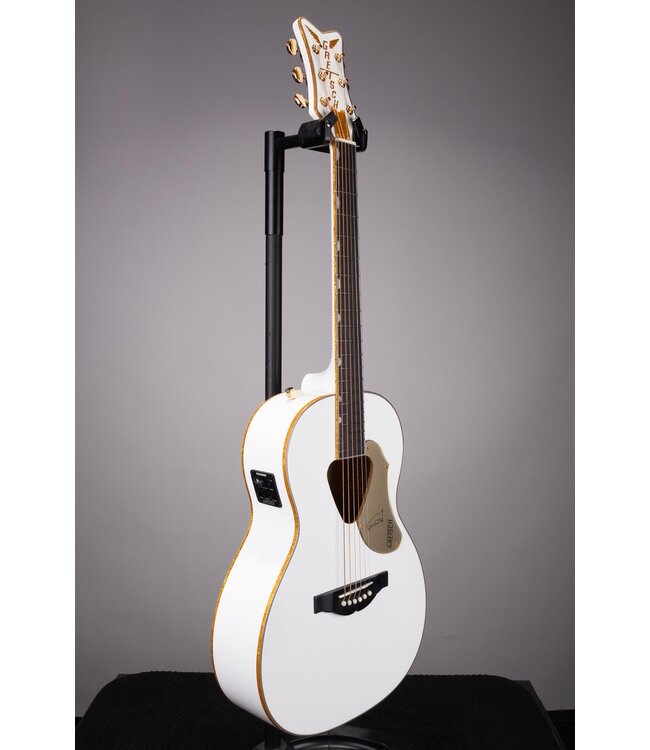 G5021WPE Rancher Penguin Parlor Acoustic-Electric Guitar - White