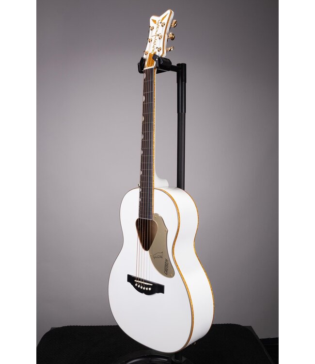 G5021WPE Rancher Penguin Parlor Acoustic-Electric Guitar - White