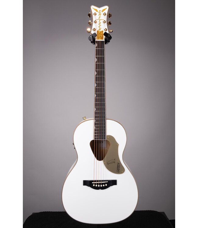 G5021WPE Rancher Penguin Parlor Acoustic-Electric Guitar - White