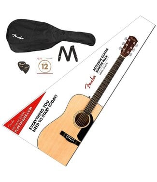 Fender CD60S Dreadnought V2 Spruce Acoustic Guitar Pack - Natural
