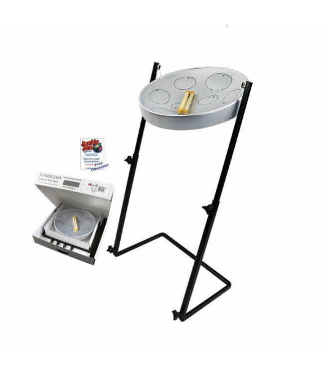 Panyard Jumbie Jam Steel Drum Package - Includes Stand, Mallets, and Case