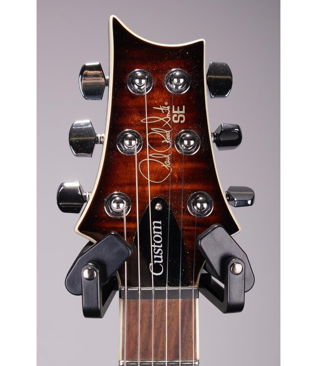 Used PRS SE Custom 24 Semi-Hollowbody Piezo Electric Guitar - With Gig Bag - Orange Tiger Smokeburst