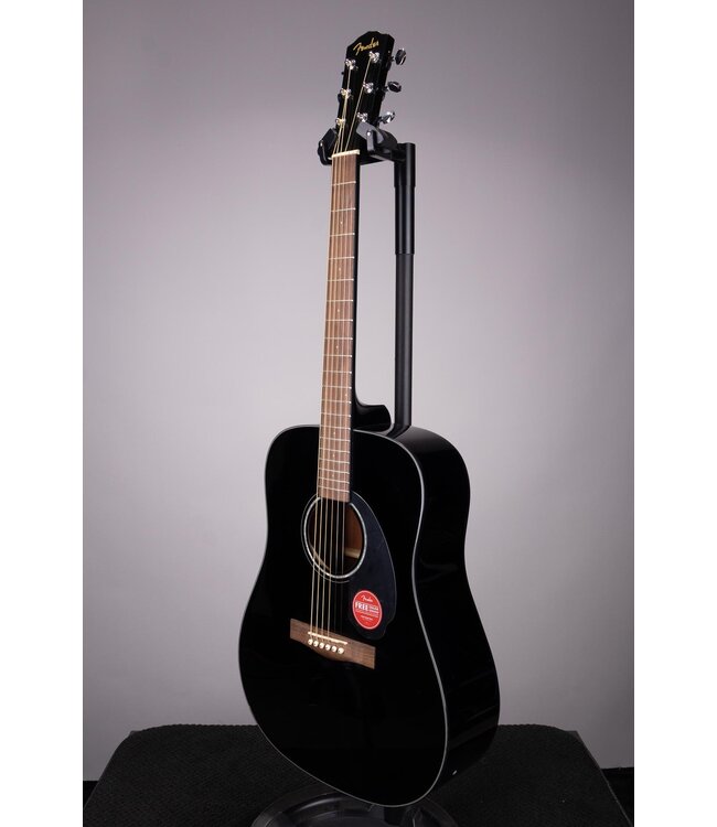 Fender CD-60 Dreadnought Acoustic Guitar with Case in Black | Roxy Music La Porte