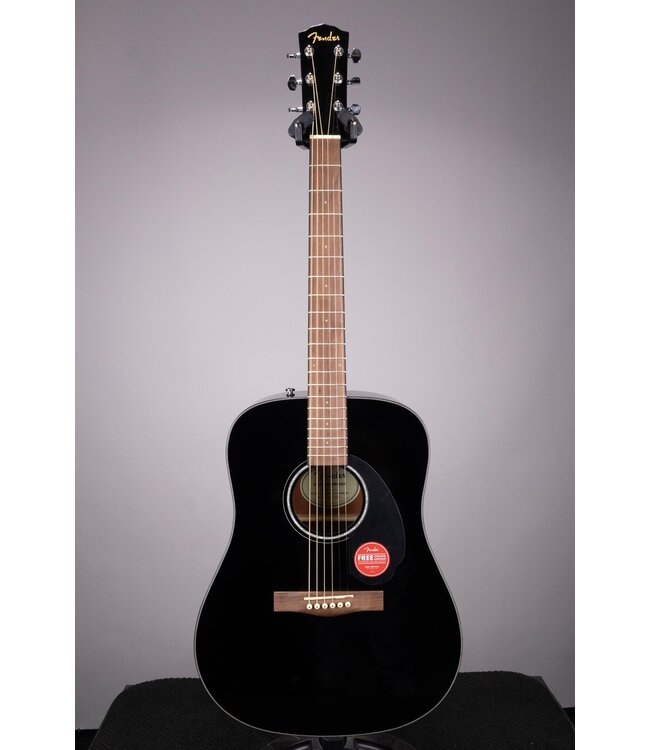 Fender CD-60 Dreadnought Acoustic Guitar with Case in Black | Roxy Music La Porte