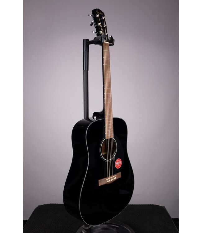Fender CD-60 Dreadnought Acoustic Guitar with Case in Black | Roxy Music La Porte