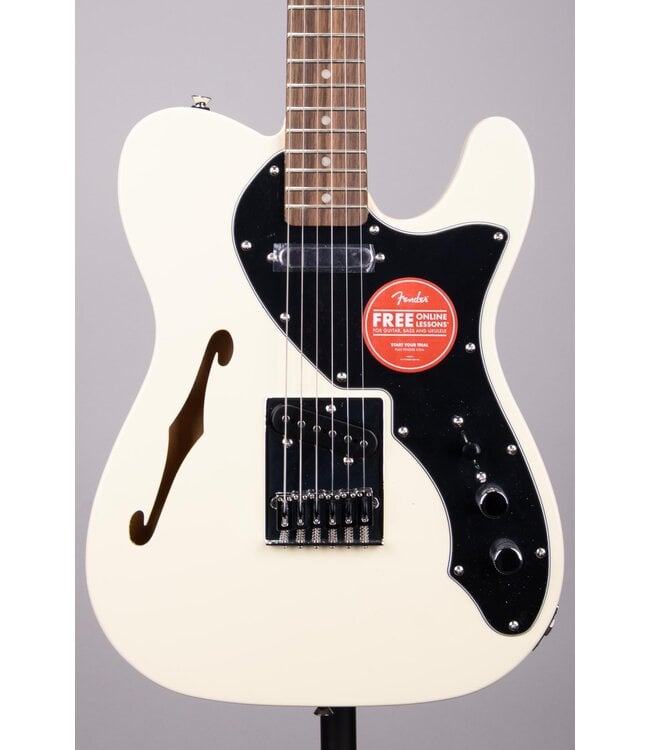 Squier Affinity Series Telecaster Thinline Electric Guitar - Olympic White