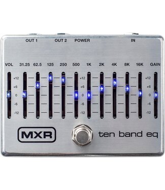 MXR M108S Ten Band EQ Pedal – Dual Outputs, True Bypass, 18V Headroom