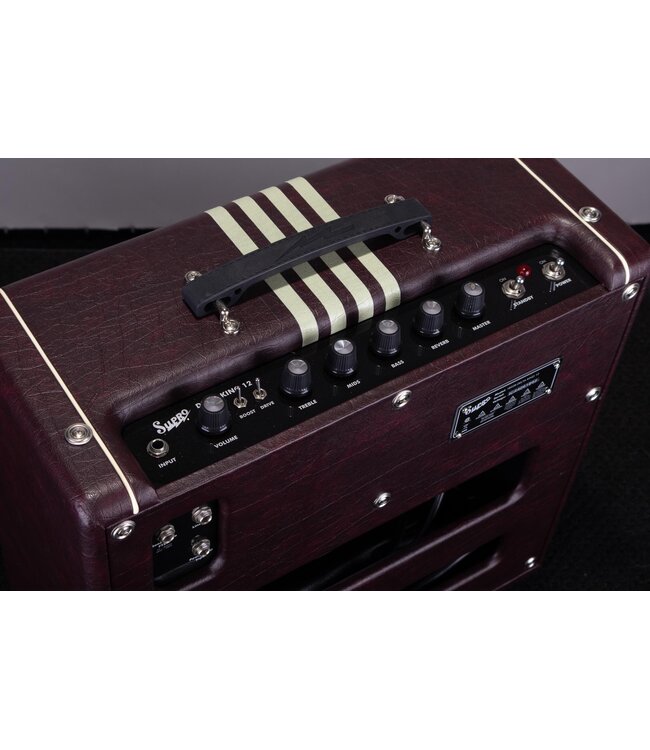 Supro Delta King 12 1x12-inch 15-watt Tube Combo Amp - Burgundy and Cream