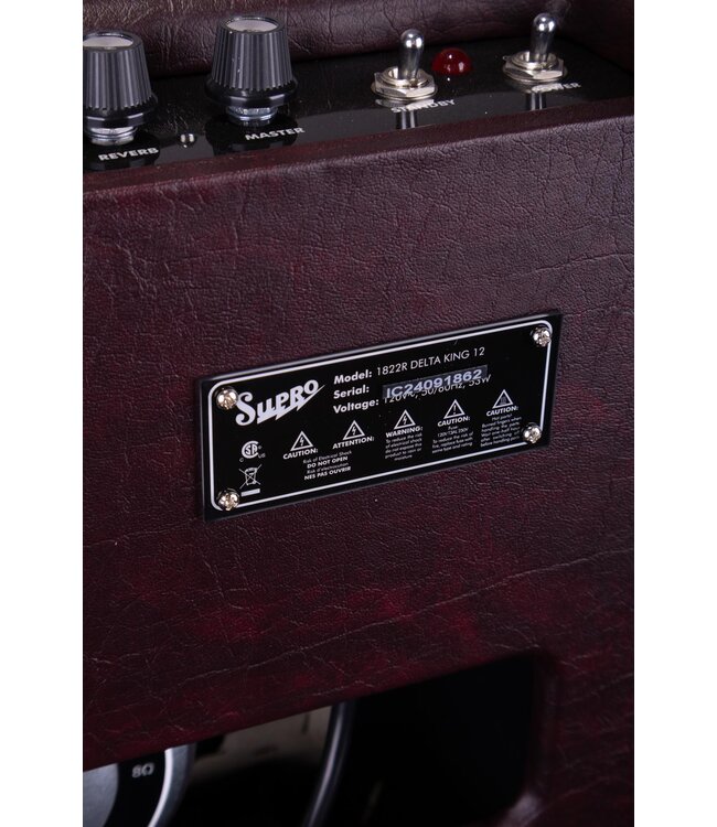 Supro Delta King 12 1x12-inch 15-watt Tube Combo Amp - Burgundy and Cream