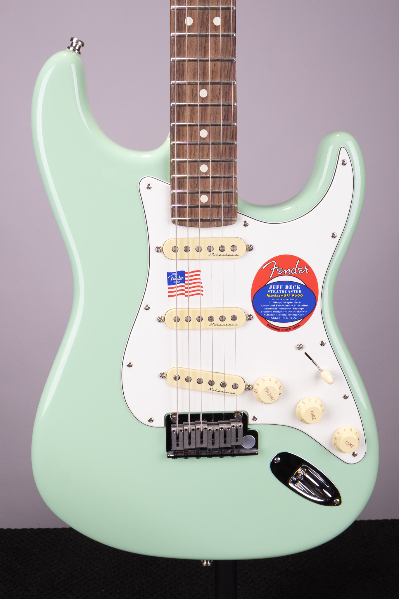 Fender USA JeffBeck Stratocaster サーフグリーン B-Stock Fender Jeff Beck Stratocaster - Surf Green - Roxy Music