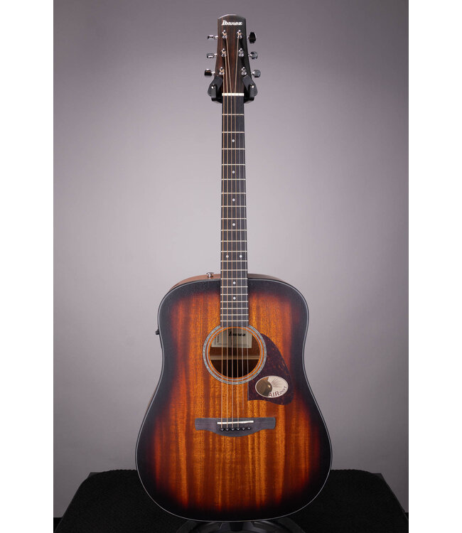 Ibanez AAD54E Dreadnought Acoustic-Electric Guitar - Open Pore Mahogany Sunburst