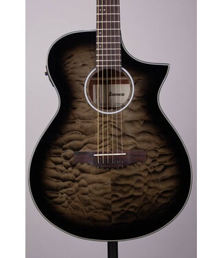 Ibanez Ibanez AEWC16QA Acoustic-Electric Guitar - Transparent Black Sunburst