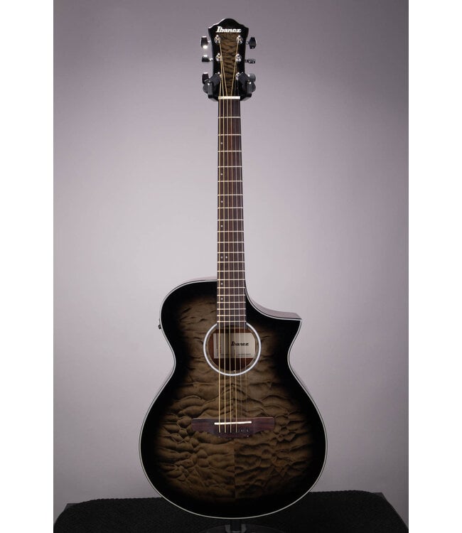 Ibanez AEWC16QA Acoustic-Electric Guitar - Transparent Black Sunburst