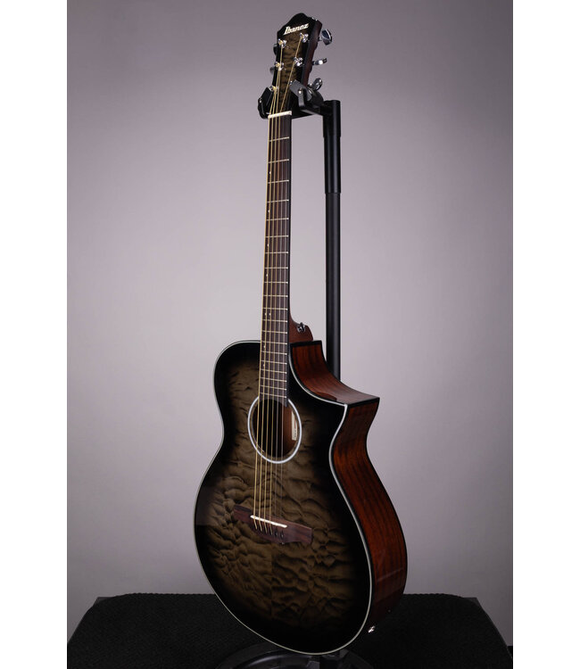 Ibanez AEWC16QA Acoustic-Electric Guitar - Transparent Black Sunburst