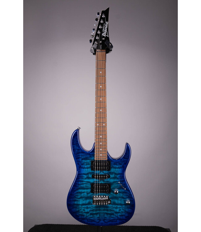 Gio GRX70QA Transparent Blue Burst Electric Guitar