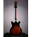 Artcore Expressionist AS93QMSP Semi-Hollowbody Electric Guitar - Dark Brown Sunburst