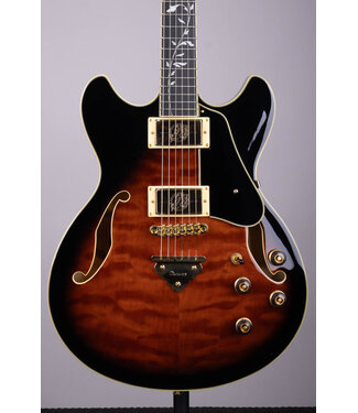 Ibanez Artcore Expressionist AS93QMSP Semi-Hollowbody Electric Guitar - Dark Brown Sunburst