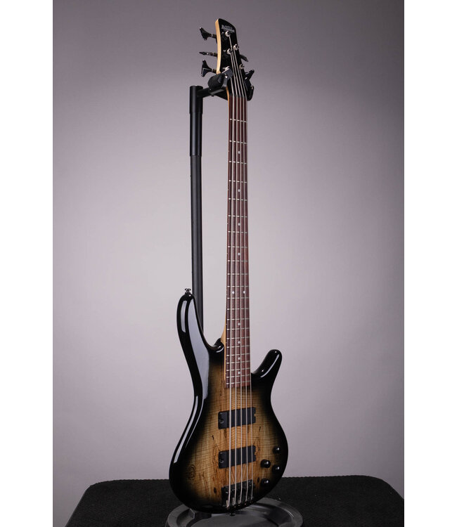 Used Ibanez GSR205SM 5-String Bass Guitar - Charcoal Brown Burst