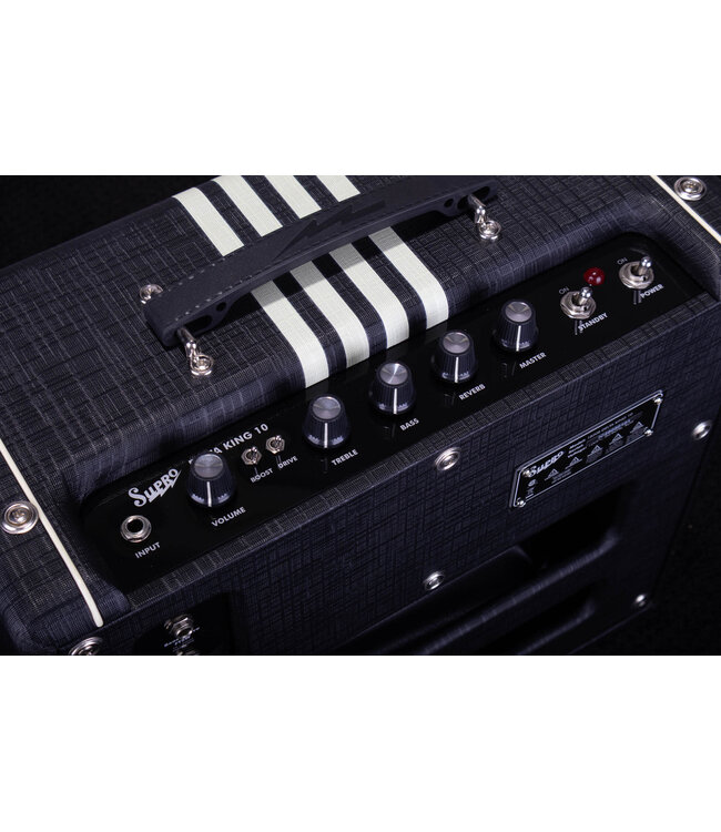 Supro Delta King 10 1 x 10-inch 5-watt Tube Combo Amp - Black and Cream