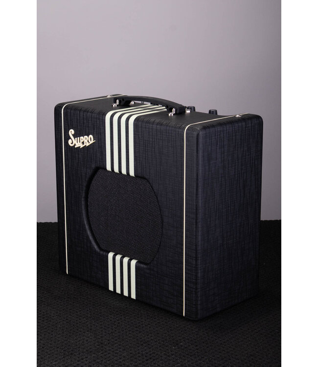 Supro Delta King 10 1 x 10-inch 5-watt Tube Combo Amp - Black and Cream