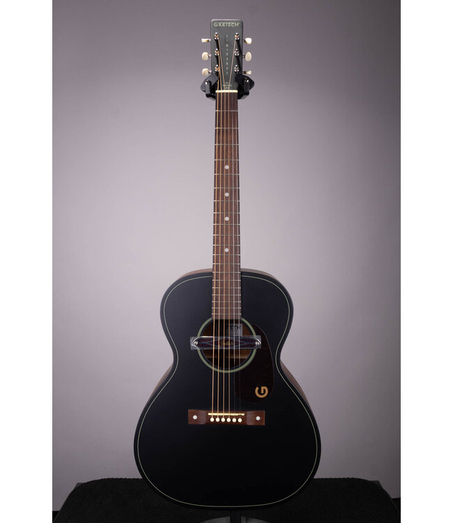 Jim Dandy Concert Deltoluxe Acoustic-Electric Guitar - Black Top