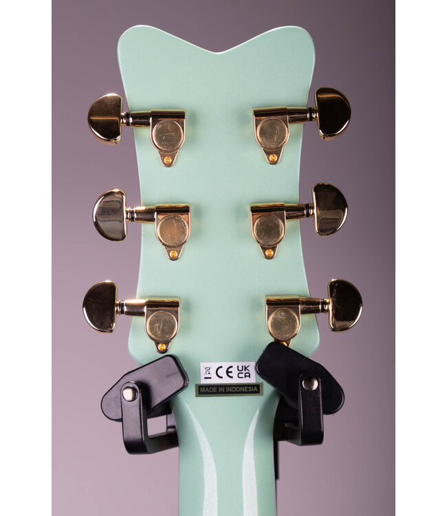 Gretsch G5021E Rancher Penguin Parlor Acoustic/Electric – Mint Metallic, Laurel Fingerboard