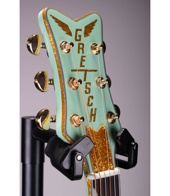 Gretsch G5021E Rancher Penguin Parlor Acoustic/Electric – Mint Metallic, Laurel Fingerboard