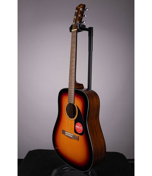 Fender CD-60 Dreadnought Acoustic Guitar with Case in Sunburst | Roxy Music La Porte