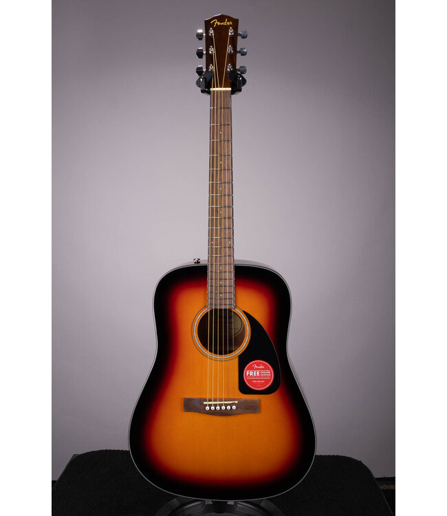 Fender CD-60 Dreadnought Acoustic Guitar with Case in Sunburst | Roxy Music La Porte