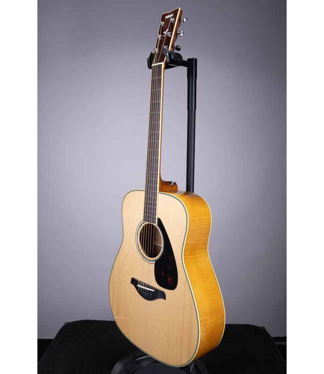 Yamaha FG840 Acoustic Natural Dreadnaught Guitar - Solid Top, Maple Back and Sides
